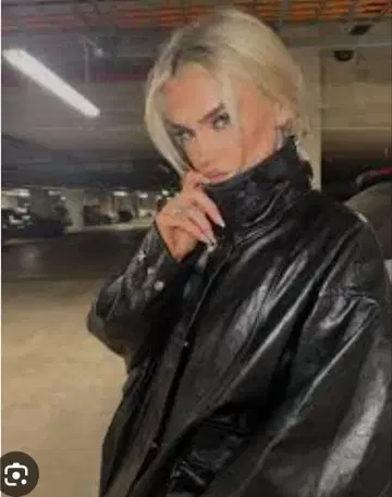 택 포함 새상품 ZARA ZW 컬렉션 페이크 가죽 자켓 코트