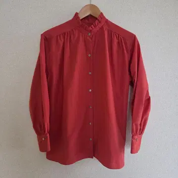 UNTITLED 언타이틀 프릴 넥 셔츠 오렌지 (주홍색)