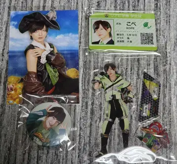 리얼 피스 코페 아크릴 스탠드 아크릴 키링 캔뱃지 브로마이드 세트