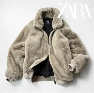 ZARA 퍼 봄버 블루종 코트