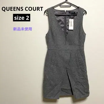 퀸즈 코트 그레이 원피스 미사용 새상품 오버롤 스커트