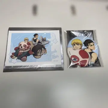 진격의 거인 캔뱃지 및 엽서 세트