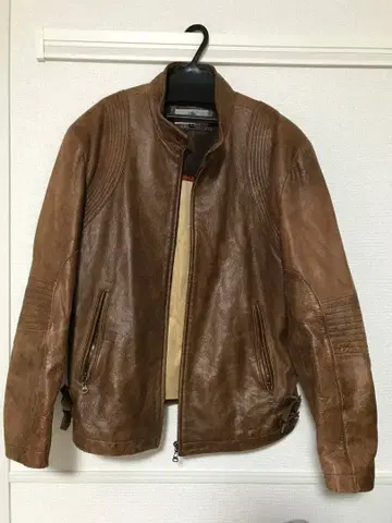 브라운 레더 자켓 가죽 자켓 브라운 카멜
