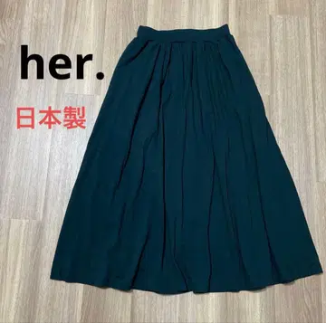 [ 일본제 ] her. 하트 도트 맥시 길이 스커트 롱 스커트