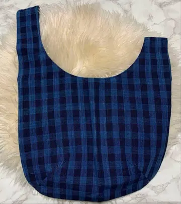 마루카와 상점 시지미 백 마츠자카 목화 목화 네이비 나염