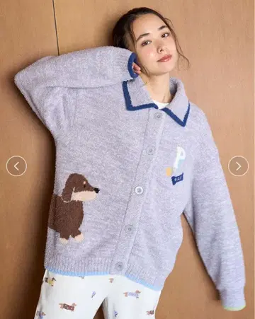 젤라또피케 베비모코 닥스훈트 자카드 가디건