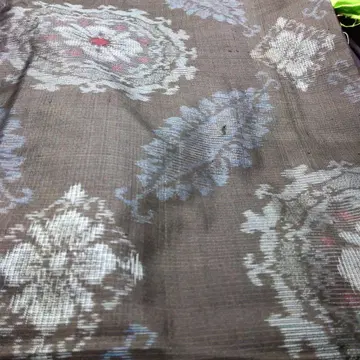 본고 오시마 명주 순수 실크 앤티크 증서 포함 7말기