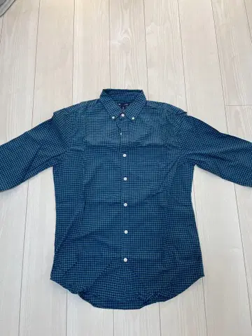 Gap 슬림핏 긴팔 셔츠 M 네이비/그린