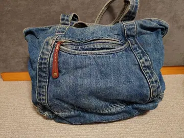 Dakota 데님 토트백 지퍼 포켓 부착