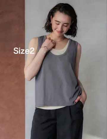 크루레 crewre 멀티 웨이 레이어드 탱크탑 그레이 사이즈 2