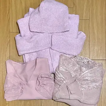 여성 상의 묶음 판매 블라우스 니트 가디건 핑크 계열