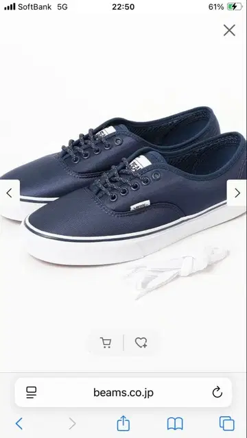 미사용 새상품 VANS x BEAMS 오센틱 28cm