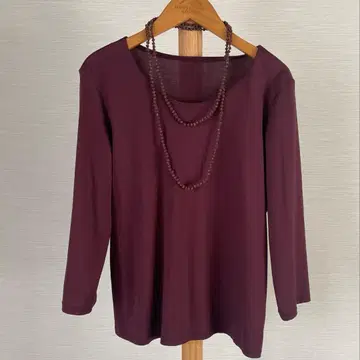 Jurgen Lehl 요건 레일 코튼 T셔츠 포도색