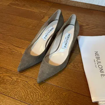 NEBULONIE 스웨이드 스틸레토 펌프스 그레이지 24cm