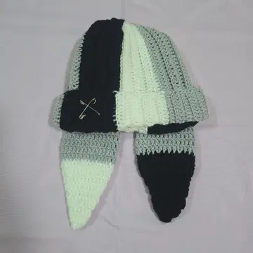 토끼 귀 토끼 귀 니트 모자 모자 블랙 화이트 그레이