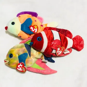 ty 비니 베이비 물고기 3마리 세트