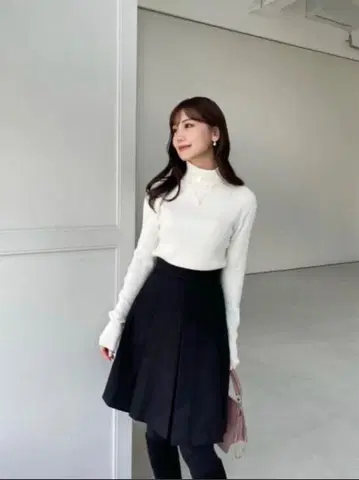 HALUHIROINE 멜톤 미니 스커트