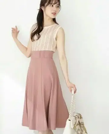 [ 미사용 ] 하이웨스트 컬러 플레어 스커트 라이트 브라운