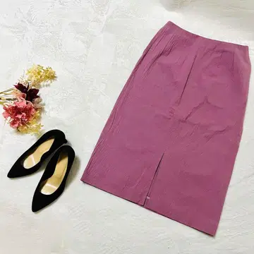 BEAMS 퍼플 타이트 스커트 슬릿