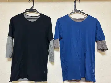 어태치먼트 레이어드 티셔츠 2장 세트