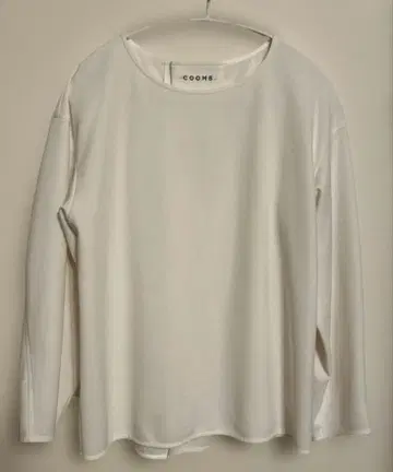 COOMB 크움 화이트 긴팔 블라우스