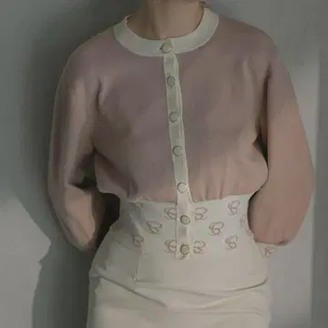 eimy istoire 에이미 이스트 월 모노그램 니트 가디건