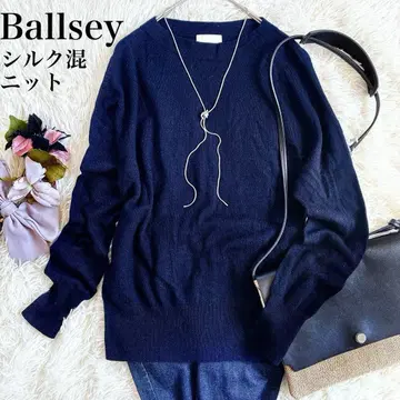 [ 실크 혼방 ] Ballsey 보르지 울 실크 드롭 숄더 니트