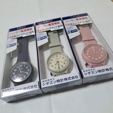 시티즌 Q&Q 솔라 전원 손목시계 3세트