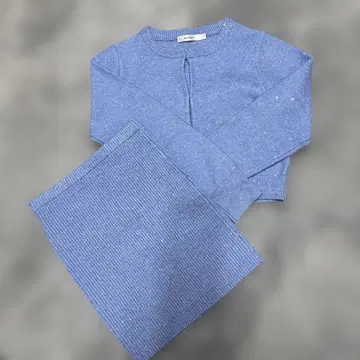 MOUSSY 니트 셋업 파랑 (블루)