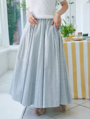 세븐틴 seventen 하이웨스트 스트라이프 스커트