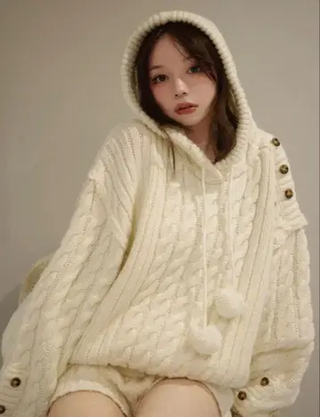 ANDMARY Yara cable knit set up ivory