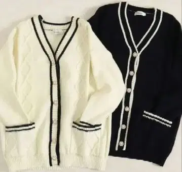 여성용 빅 사이즈 펄 조 버튼 니트 가디건 오버 사이즈 LL