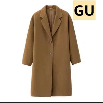 택 포함 새상품 GU 울 블렌드 오버 사이즈 코트 L 사이즈