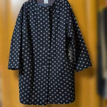 nop de nod 도트 무늬 롱 코트