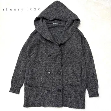 새상품급 띠어리 럭스 울 코트 롱 가디건 후드 울 100%