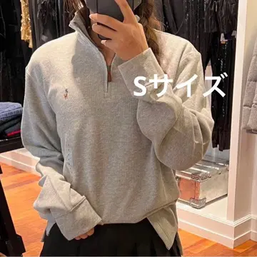 polo 랄프 로렌 하프 지퍼 포니 원 포인트 후드티 베이지