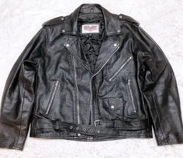 RIDERWARE 더블 라이더스 숏 기장 천연 가죽 블랙 L