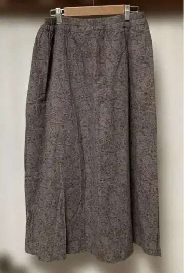 선밸리 새상품 면린넨 꽃무늬 플레어 스커트