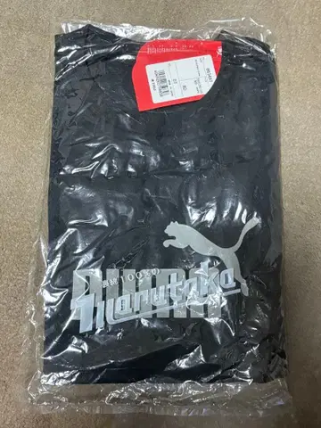 PUMA 블랙 T셔츠 XO 사이즈 레어