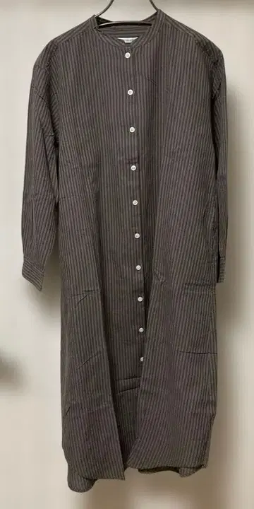 선밸리 새상품 면린넨 스트라이프 셔츠 원피스