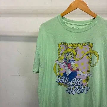 SAILOR MOON 세일러문 T셔츠 XL 사이즈 민트 그린