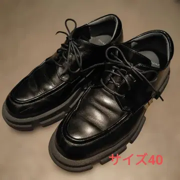 MANA 통굽 레이스업 슈즈 블랙 사이즈 40