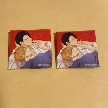 drap 히나코 선생님 바보와 가위 스퀘어 캔뱃지 2개 세트