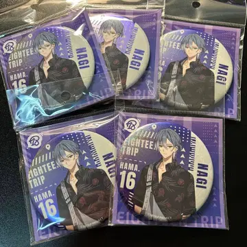18TRIP 에이트리 BIG 홀로그램 캔뱃지 하치노야 나기 5종 세트