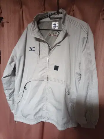 미즈노 파리 나일론 자켓 윈드 브레이커 그레이