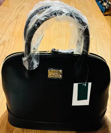 MINTON 블랙 합성 피혁 핸드백