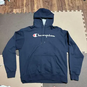 Champion 네이비 후드 부착 후드티 L 사이즈