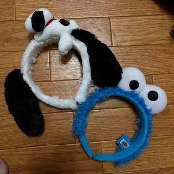 스누피와 쿠키 몬스터 머리띠