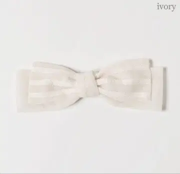 MelodyBasKet Sugar powder 리본 클립 (아이보리)