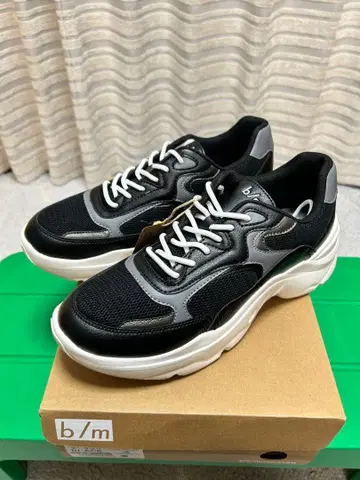 문스타 b/m 03 아스캐 대드 스니커즈 통굽 블랙